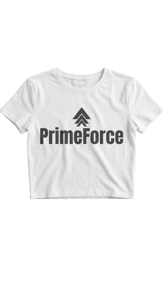 PrimeForce Crop Top -white